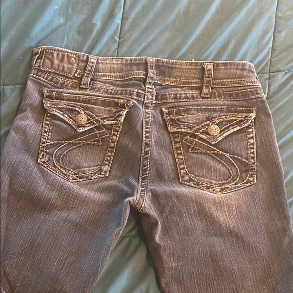 Size 33 length 32 Silver Suki dark wash jeans - Picture 1 of 8